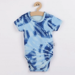 Kojenecké bavlněné body s krátkým rukávem Nicol Tomi modré