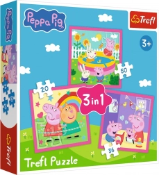 Puzzle 3 v 1 – Peppa a přátelé TREFL
