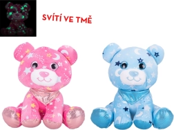 Plyšový medvídek 20 cm se šátkem, svítící ve tmě