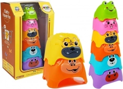 Barevná piramida zvířátka pro miminka