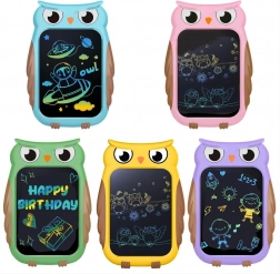 Dětský LCD tablet na kreslení Sova 8,5" s barevným displejem a stylusem