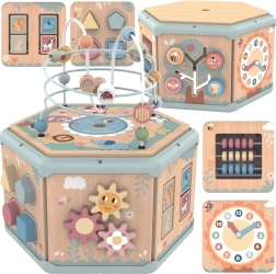 Interaktivní dřevěná Montessori kostka s aktivitami Tooky Toy
