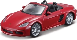 kovový model auta bburago 1:32 porsche 718 boxster – tmavě červená, žlutá