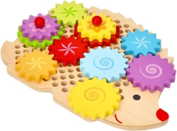 Dřevěný ježek s ozubenými kolečky LELIN