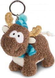 Plyšový přívěsek na klíče sob Reny Heart 10 cm