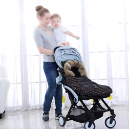Zimní fusak do kočárku a na sáně s kožešinkou 100 cm