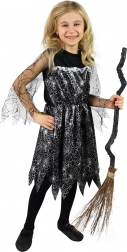 Dětský kostým Čarodějnice s pavučinovým vzorem