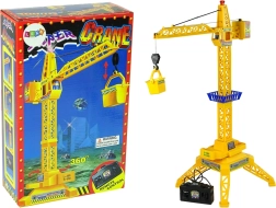 Dálkově ovládaný stavební jeřáb 60 cm s hákem a košem