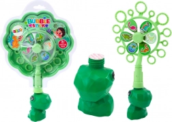 Bublifuk s větrníčkem dinosaurus se zelenou miskou