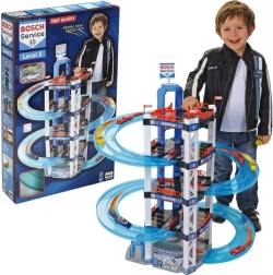 Garážový parkovací dům XXL BOSCH Service 5 pater 85 cm od Klein + 2 autíčka