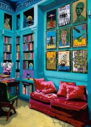 Puzzle Heye Pokoj s červenou pohovkou 1000 dílků