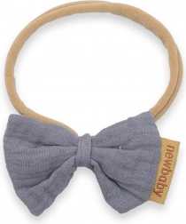 Čelenka pro miminka z mušelínu New Baby, šedá