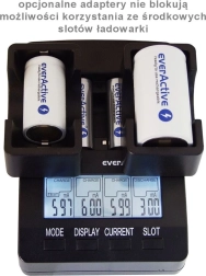 Inteligentní nabíječka EVERACTIVE NC-3000 pro AA/AAA s podporou C/D (s adaptérem)