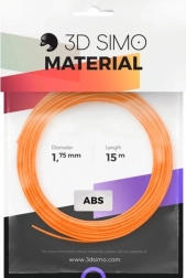 Filament ABS II pro 3D pera a 3D tisk – sada 15 m (oranžová, černá, bílá)