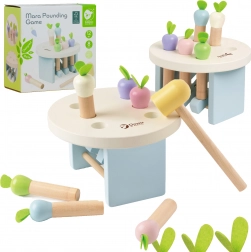 Dřevěná hra Přibijej mrkev s kladívkem