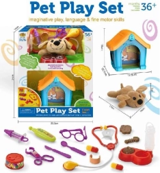 Plyšový pejsek s boudou a doplňky