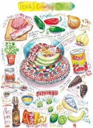 Magnolia puzzle texaské kovbojské chilli 1000 dílků