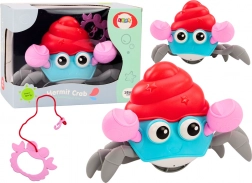 Interaktivní barevný chodící krab na natahování