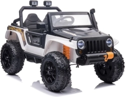 Elektrické autíčko pro děti – bílé terénní vozidlo