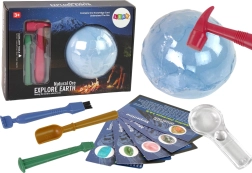 archeologická sada vykopávky s minerály a vzdělávacími kartičkami