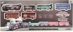 Vintage vlak s kolejemi, 19 dílů