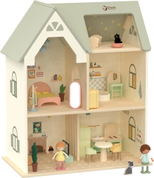 Dřevěný domeček pro panenky Cozy Cottage s nábytkem