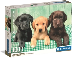 Puzzle 1000 Clementoni – tři labradoři HQC