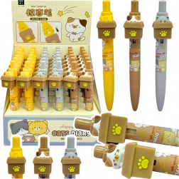 Gelové pero s kočkou a modrým inkoustem 0,5 mm