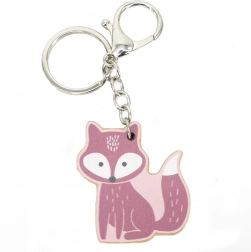 Dřevěný přívěsek na klíče s motivem lišky PolarB