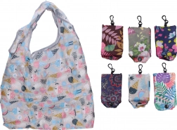 Skládací látková taška s karabinou