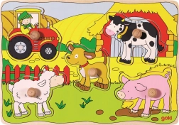 Goki dřevěná vkládačka na statku