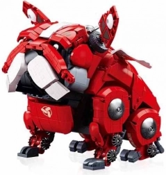 Sluban mechanický buldoček červený