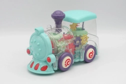 Transparentní hračka vlak se světly a hudbou