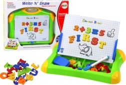 Magnetická edukační tabule s písmeny a číslicemi