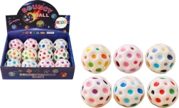 Kosmický míček na házení a mačkání s vroubky, bílý 7 cm