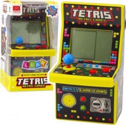 Mini arkádová hra Tetris žlutá retro