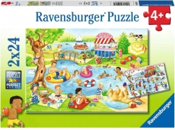 Ravensburger puzzle Zábava u rybníka 2×24 dílků