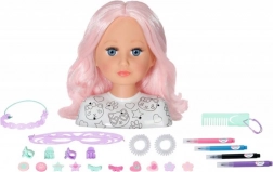 Baby Born kreativní česací hlava 22 cm s doplňky