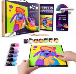 Okto zajíček – výtvarná sada na malování na plátno 30 × 30 cm