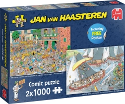 Puzzle JUMBO Jan van Haasteren – Holandské tradice 2×1000 dílků