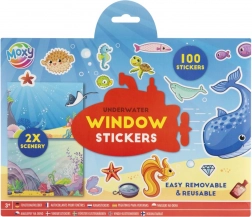 kreativní set okenních samolepek moře, 100+ ks a 2 scenérie 29 × 21 cm