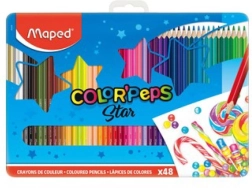 Trojhranné pastelky Maped Color'Peps 48 ks v plechové krabičce