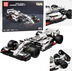 Konstrukční stavebnice závodní auto F1 bílo-červené