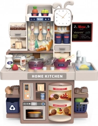Dětská kuchyňka se světelnými efekty, párou a cyklováním vody – 33 dílů