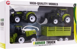 dětská sada zemědělských vozidel s traktory, kombajnem a přívěsem