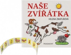 Knížka leporelo Naše zvířátka 11 × 10 cm, 12m+