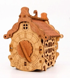 dřevěná hlavolamová dárková krabička šťastný nový rok