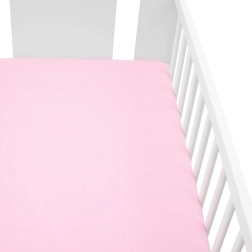 New Baby jersey prostěradlo do postýlky 120 × 60 cm růžové