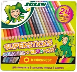 Pastelky Supersticks 24 barev včetně metalických a neonových