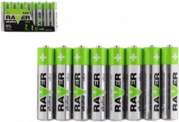 Alkalické baterie AAA 1,5 V – 8 ks RAVER
